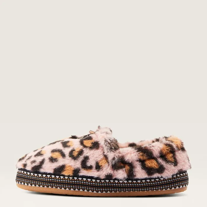 Snuggle Fuzzy Pink Leopard Print Women Ariat Slippers Snuggle Fuzzy Pink Leopard Print Women Ariat Slippers
