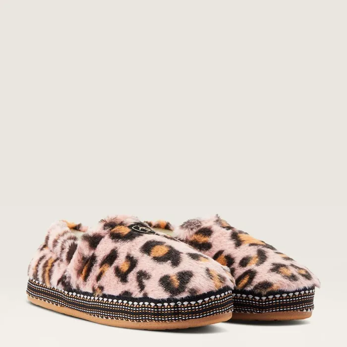 Snuggle Fuzzy Pink Leopard Print Women Ariat Slippers Snuggle Fuzzy Pink Leopard Print Women Ariat Slippers