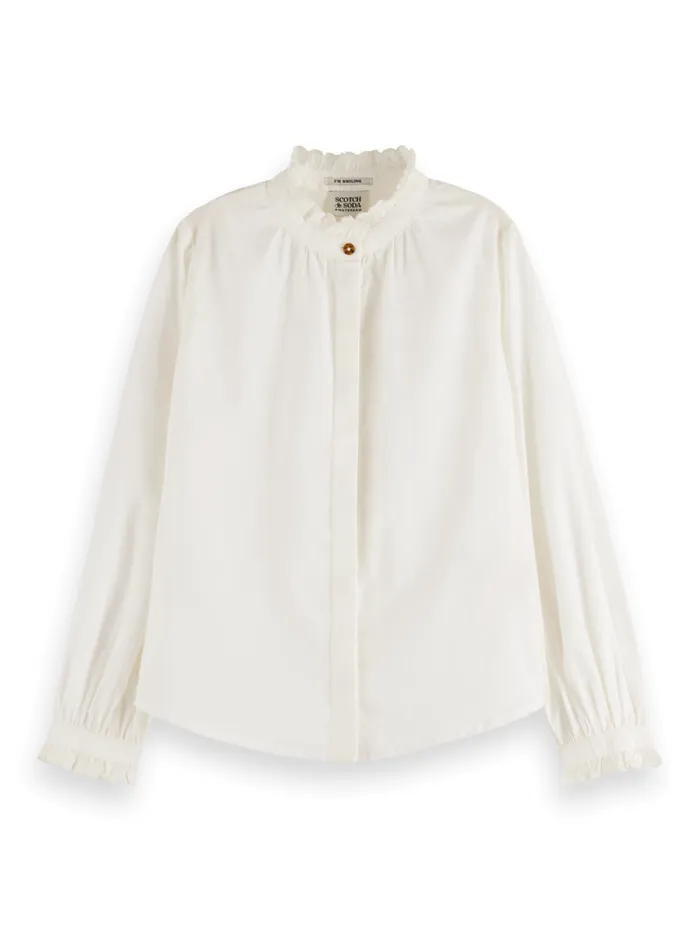 SOFT WHITE SHIRT Off White Kids Scotch and Soda Blouses and Shirts