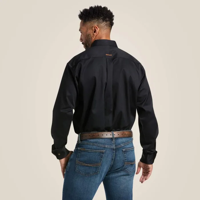 Solid Twill Classic Fit Shirt Black Men Ariat Button Down Shirts Solid Twill Classic Fit Shirt Black Men Ariat Button Down Shirts