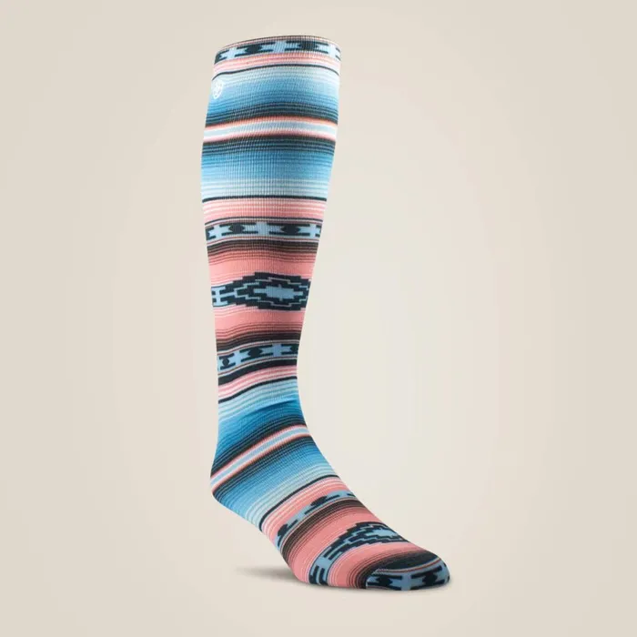 Southwest Flow Knee High Sock 2 Pair Multi Color Pack Serape Marsalafloral Cactus P Women Ariat Socks