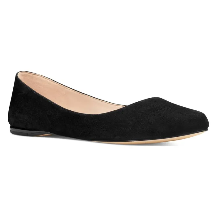 Speakup Almond Toe Flats Black Suede Women Nine West Loafers and Tailored Flats Speakup Almond Toe Flats Black Suede Women Nine West Loafers and Tailored Flats