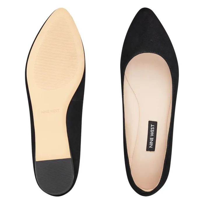 Speakup Almond Toe Flats Black Suede Women Nine West Loafers and Tailored Flats Speakup Almond Toe Flats Black Suede Women Nine West Loafers and Tailored Flats