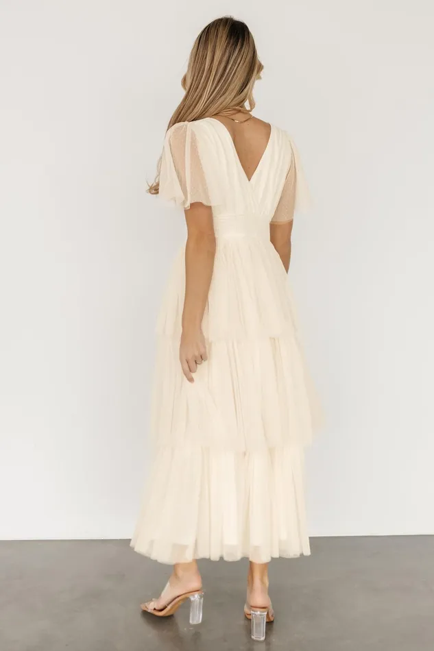 Starlet Tiered Maxi Dress Cream Women Baltic Born Bridal Starlet Tiered Maxi Dress Cream Women Baltic Born Bridal