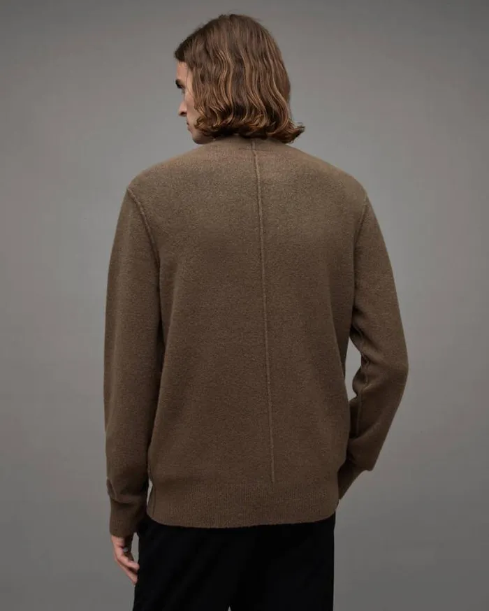 Statten Ramskull Crew Neck Sweater Ash Khaki Green Men AllSaints Sweatshirts and Hoodies Statten Ramskull Crew Neck Sweater Ash Khaki Green Men AllSaints Sweatshirts and Hoodies