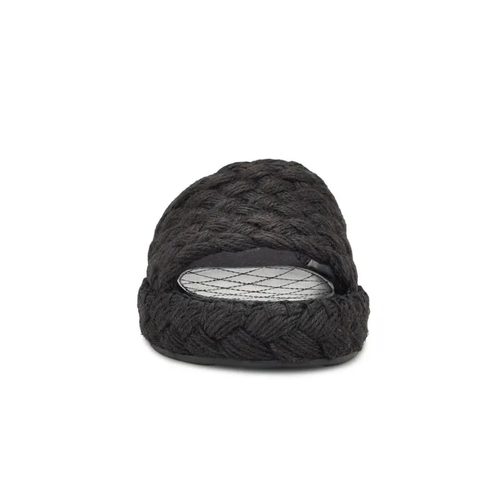 Stef Woven Slide Sandals Black Women Nine West Casual Stef Woven Slide Sandals Black Women Nine West Casual