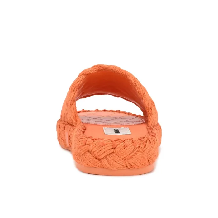 Stef Woven Slide Sandals Orange Women Nine West Casual Stef Woven Slide Sandals Orange Women Nine West Casual