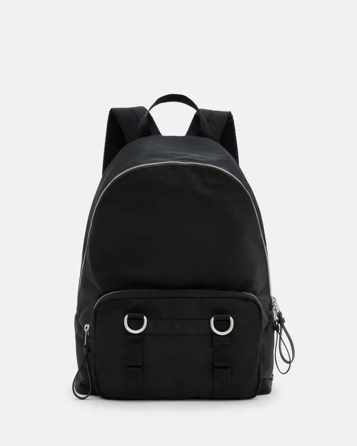 Steppe Recycled Backpack Black Men AllSaints Bags and Wallets