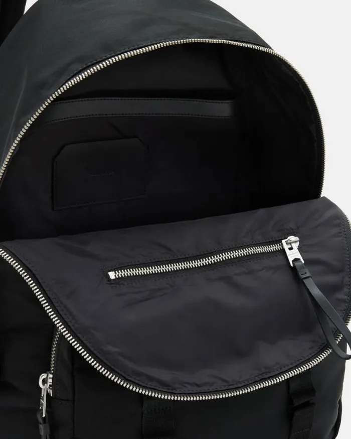 Steppe Recycled Backpack Black Men AllSaints Bags and Wallets