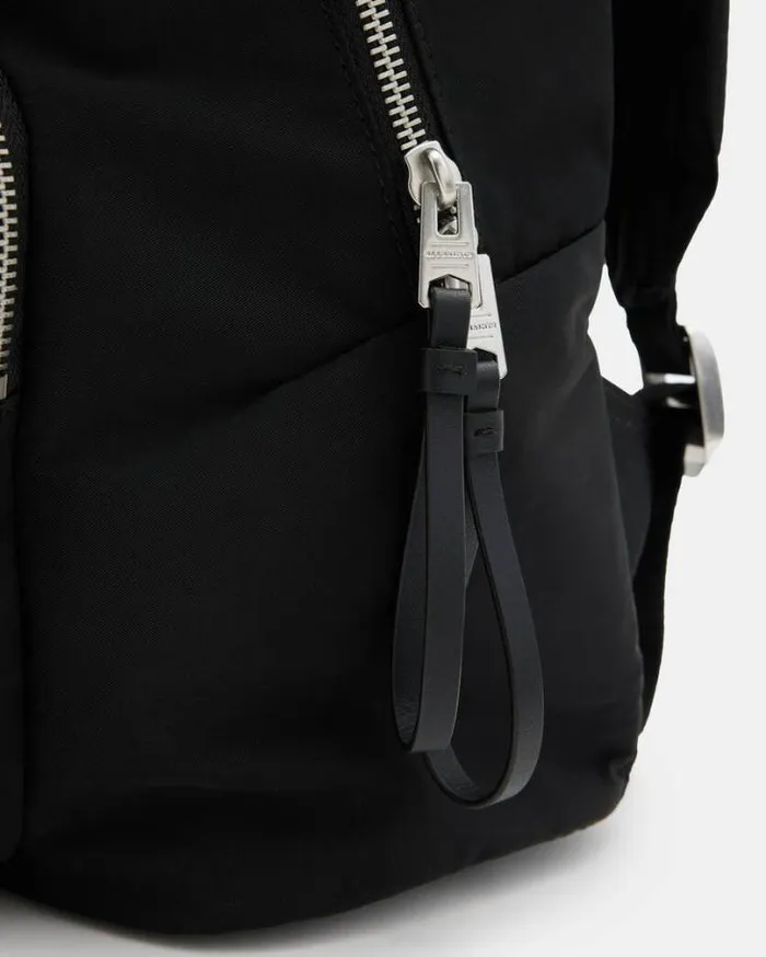 Steppe Recycled Backpack Black Men AllSaints Bags and Wallets