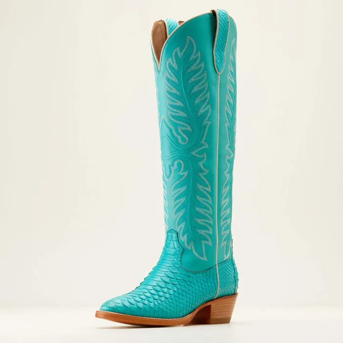 Sterling Margot StretchFit Western Boot Blue Oasis Pythonsantorini Women Ariat Western Boots