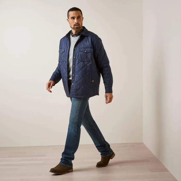 Stinson Shirt Jacket Navy Men Ariat Jackets and Vests