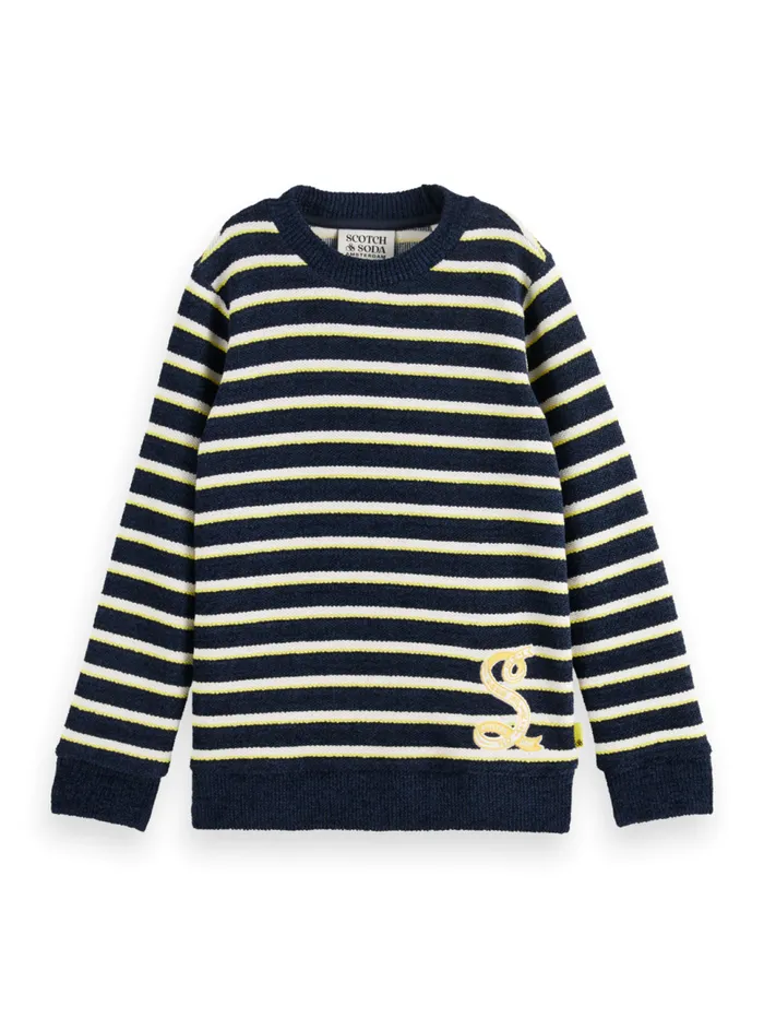 STRIPED FELPA CREWNECK Nightecruembassy Yellow Stripe Kids Scotch and Soda Sweatshirts and Hoodies STRIPED FELPA CREWNECK Nightecruembassy Yellow Stripe Kids Scotch and Soda Sweatshirts and Hoodies