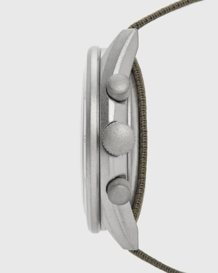 Subtitled III Stainless Steel Nylon Watch Khaki Men AllSaints Watches