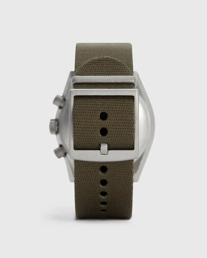 Subtitled III Stainless Steel Nylon Watch Khaki Men AllSaints Watches