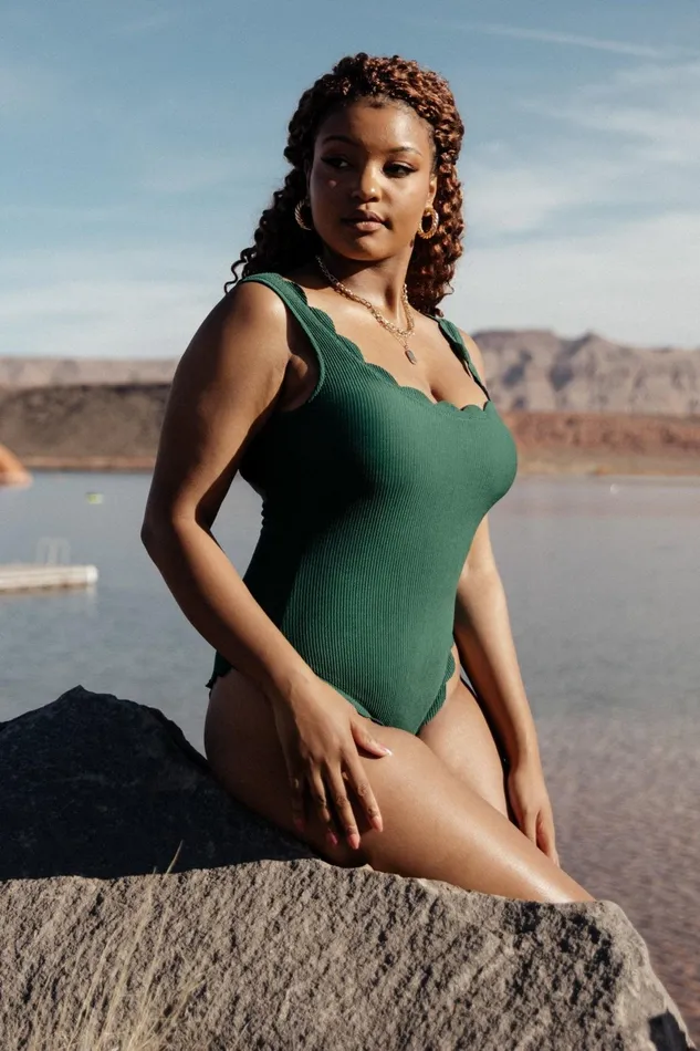 Sunshine Scalloped One Piece Green Women Baltic Born One Piece