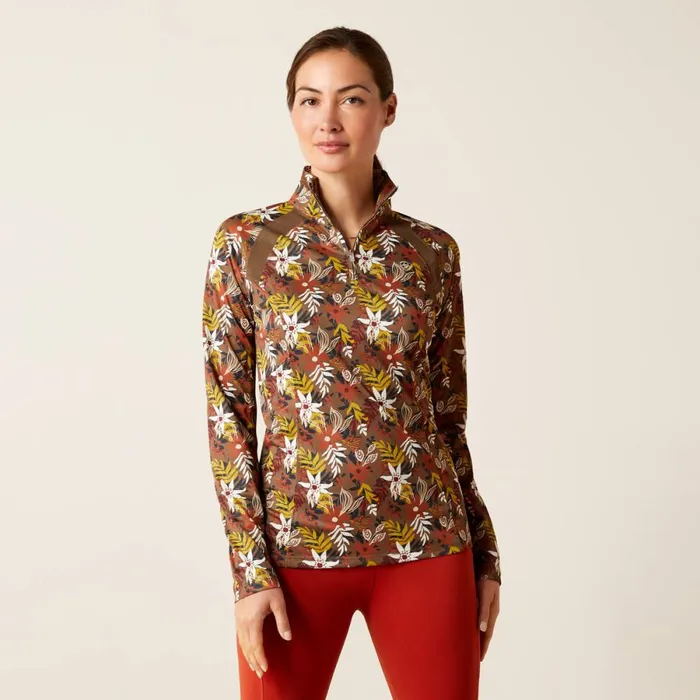 Sunstopper 20 14 Zip Baselayer Canteen Floral Women Ariat TShirts and Tops