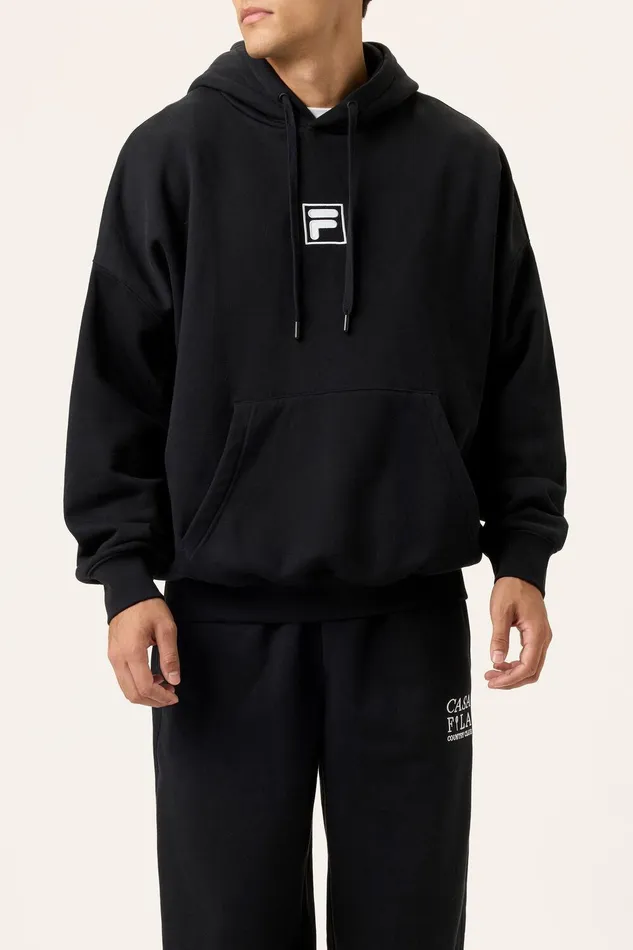 Sweatshirts and Hoodies Men Fila Casa Fila Crest Country Club Hoodie 001 Black