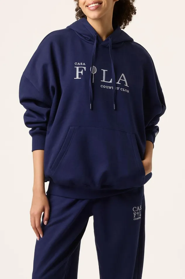 Sweatshirts and Hoodies Women Fila Casa Fila Country Club Hoodie 400 Fila Navy