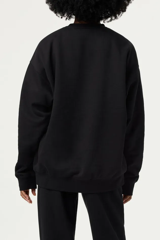 Sweatshirts and Hoodies Women Fila Classic Relaxed Sweatshirt 001 Black