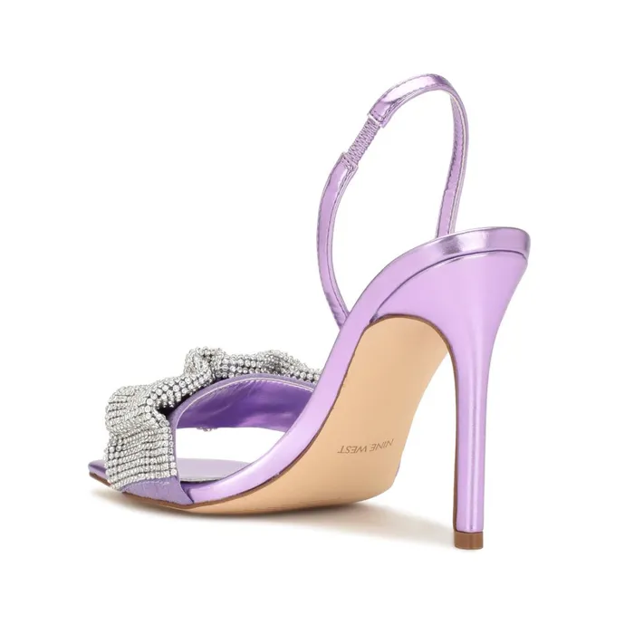 Taray Heeled Sandals Light Purple Crystal Women Nine West Dress Taray Heeled Sandals Light Purple Crystal Women Nine West Dress