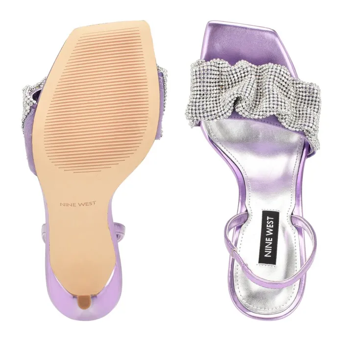Taray Heeled Sandals Light Purple Crystal Women Nine West Dress Taray Heeled Sandals Light Purple Crystal Women Nine West Dress