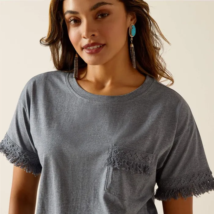 Tassel Top Slipstream Heather Women Ariat TShirts and Tops Tassel Top Slipstream Heather Women Ariat TShirts and Tops