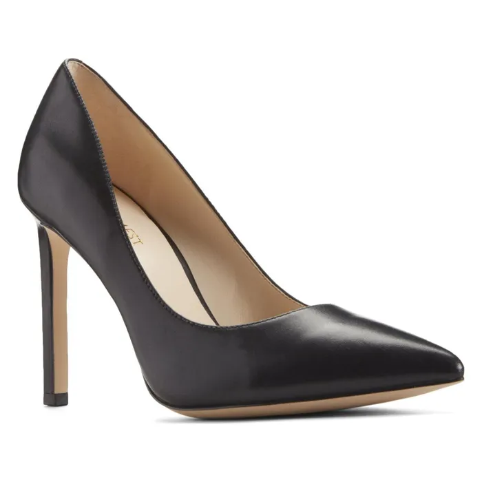 Tatiana Pointy Toe Pumps Black Leather Women Nine West High Tatiana Pointy Toe Pumps Black Leather Women Nine West High
