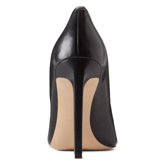 Tatiana Pointy Toe Pumps Black Leather Women Nine West High Tatiana Pointy Toe Pumps Black Leather Women Nine West High