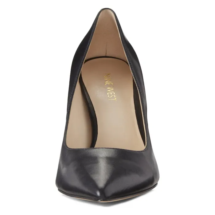 Tatiana Pointy Toe Pumps Black Leather Women Nine West High Tatiana Pointy Toe Pumps Black Leather Women Nine West High