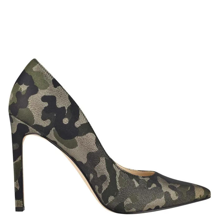 Tatiana Pointy Toe Pumps Metallic Camo Women Nine West Pumps