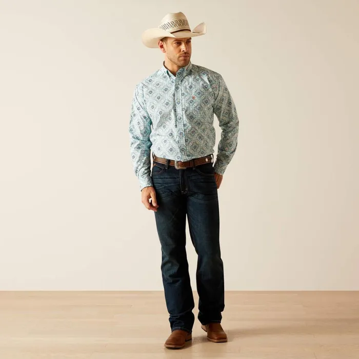 Team Emmett Classic Fit Shirt White Men Ariat Button Down Shirts Team Emmett Classic Fit Shirt White Men Ariat Button Down Shirts