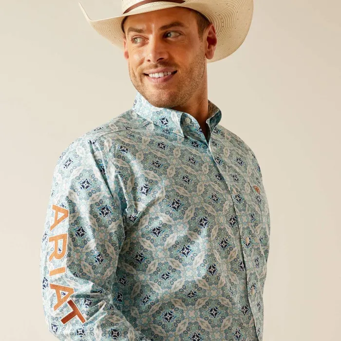 Team Emmett Classic Fit Shirt White Men Ariat Button Down Shirts Team Emmett Classic Fit Shirt White Men Ariat Button Down Shirts