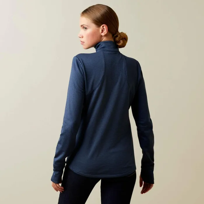 Team Gridwork 14 Zip Baselayer Navy Women Ariat TShirts and Tops Team Gridwork 14 Zip Baselayer Navy Women Ariat TShirts and Tops