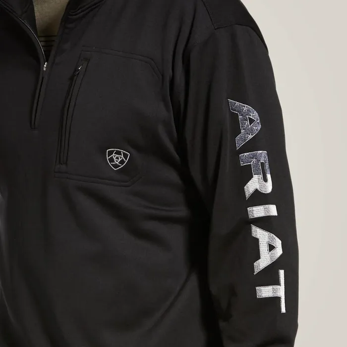 Team Logo 14 Zip Sweatshirt Blackamericana Men Ariat Sweatshirts and Hoodies