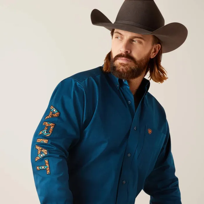 Team Logo Twill Classic Fit Shirt Sailor Blue Men Ariat Button Down Shirts
