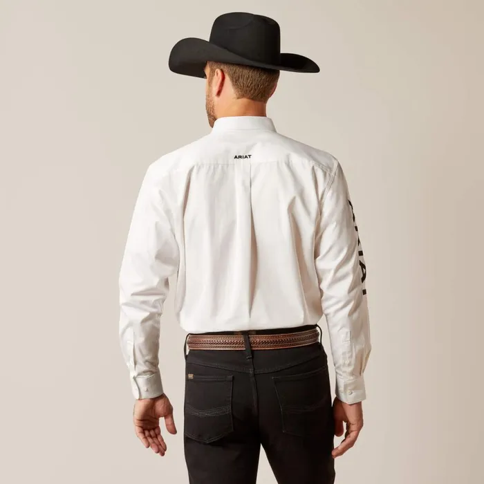 Team Logo Twill Classic Fit Shirt Whiteblack Men Ariat Button Down Shirts Team Logo Twill Classic Fit Shirt Whiteblack Men Ariat Button Down Shirts