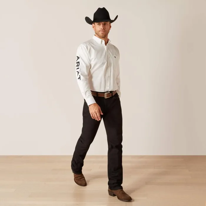 Team Logo Twill Classic Fit Shirt Whiteblack Men Ariat Button Down Shirts Team Logo Twill Classic Fit Shirt Whiteblack Men Ariat Button Down Shirts