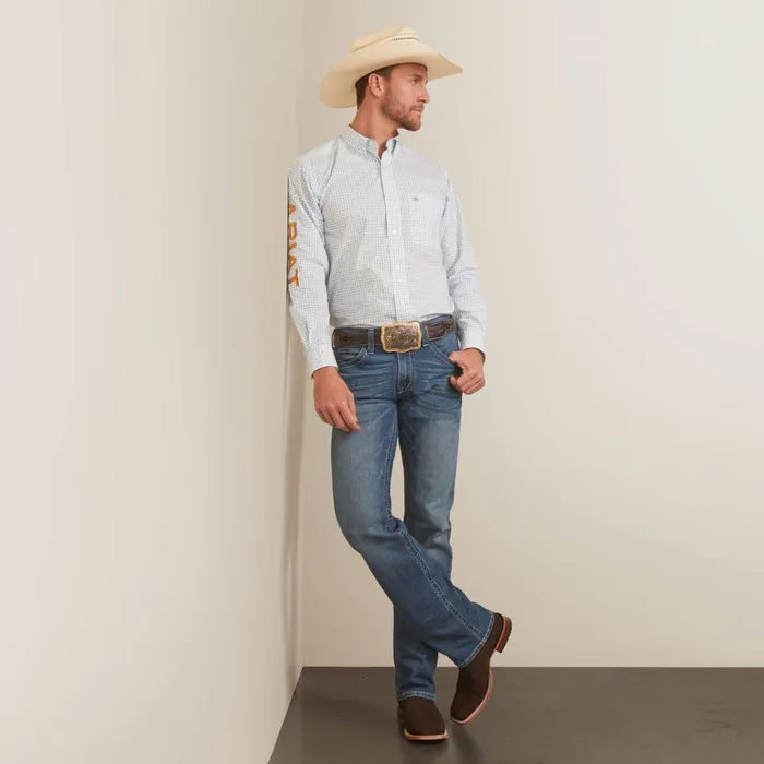 Team Stuart Fitted Shirt White Men Ariat Button Down Shirts Team Stuart Fitted Shirt White Men Ariat Button Down Shirts