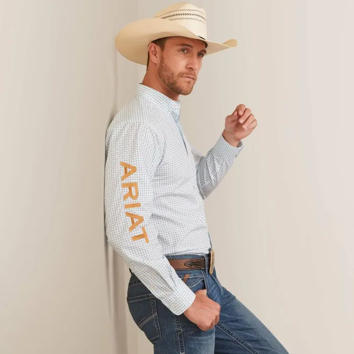 Team Stuart Fitted Shirt White Men Ariat Button Down Shirts Team Stuart Fitted Shirt White Men Ariat Button Down Shirts