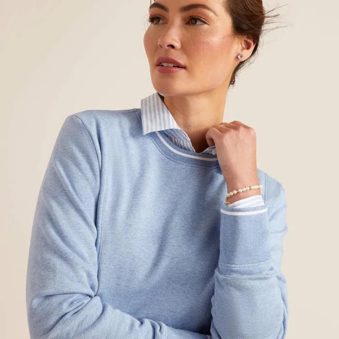 Tedstock Sweatshirt Light Blue Heather Women Ariat Sweaters and Cardigans Tedstock Sweatshirt Light Blue Heather Women Ariat Sweaters and Cardigans