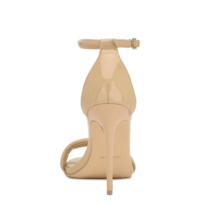 Teeya Ankle Strap Sandals Light Natural Patent Women Nine West High Heels Teeya Ankle Strap Sandals Light Natural Patent Women Nine West High Heels