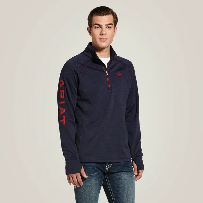 Tek Team 12 Zip Sweatshirt Navy Heather Men Ariat Sweatshirts and Hoodies