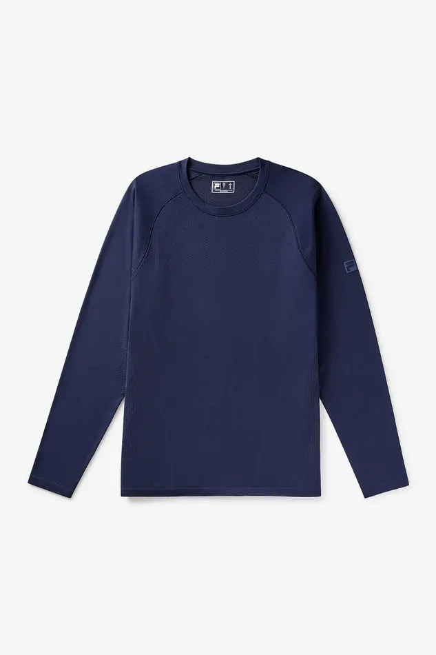 Tennis Men Fila Lucky Ace Seamless Long Sleeve Top 400 Fila Navy