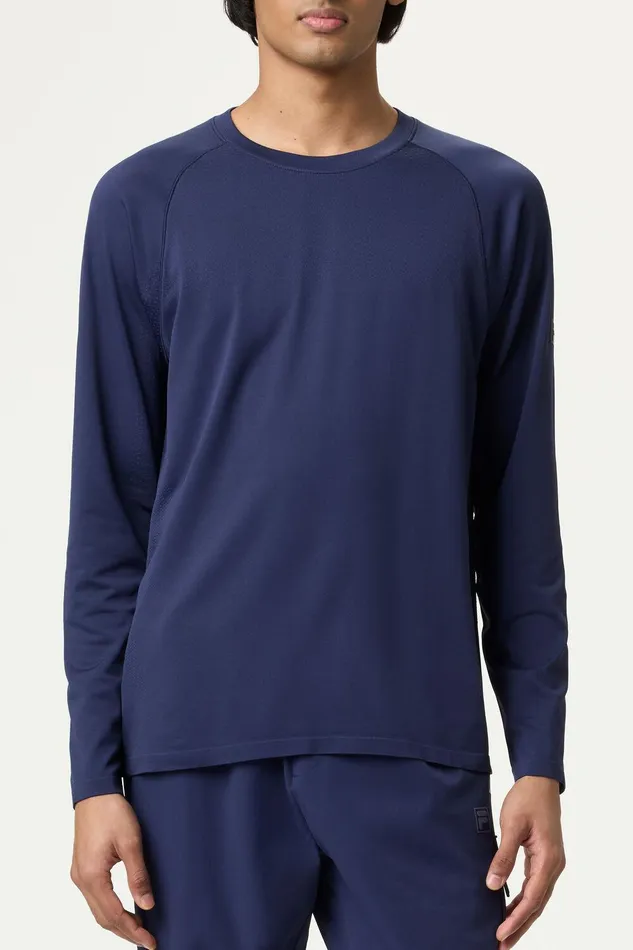 Tennis Men Fila Lucky Ace Seamless Long Sleeve Top 400 Fila Navy Tennis Men Fila Lucky Ace Seamless Long Sleeve Top 400 Fila Navy