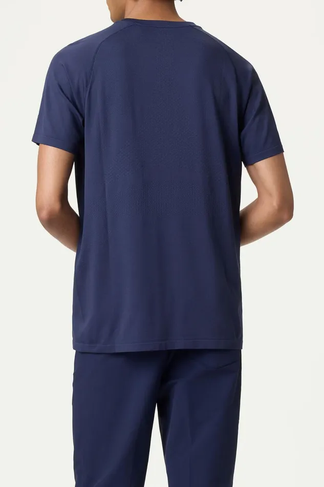 Tennis Men Fila Lucky Ace Short Sleeve Seamless Crew 400 Fila Navy