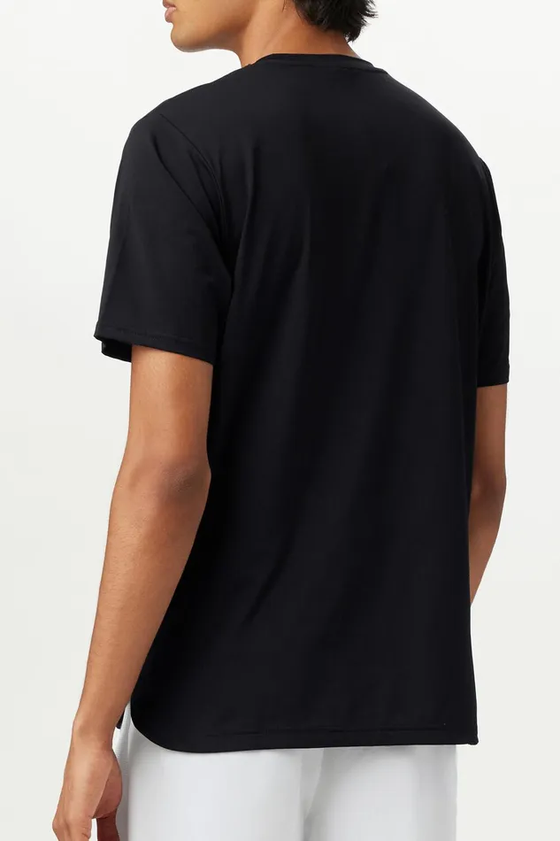Tennis Men Fila Tennis Essentials Short Sleeve Crew 048 Blackgreen Jacket