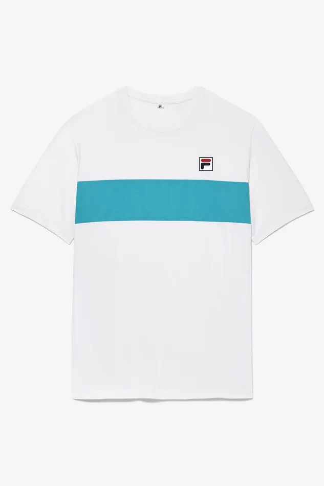 Tennis Men Fila Tennis Essentials Short Sleeve Crew 147 White Scub