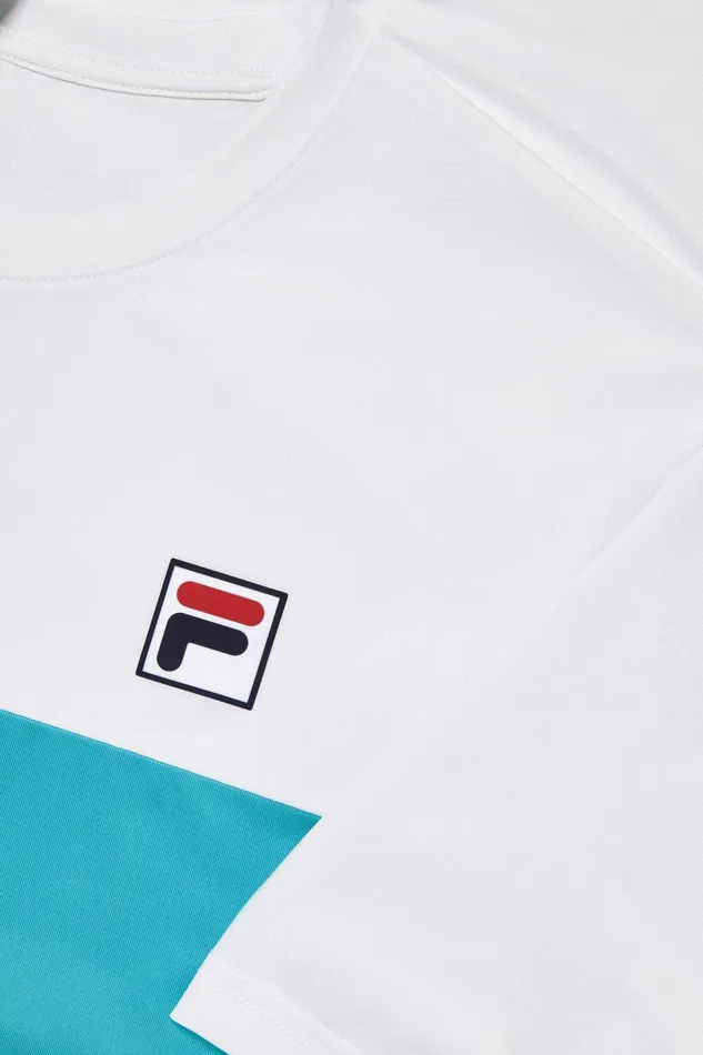 Tennis Men Fila Tennis Essentials Short Sleeve Crew 147 White Scub