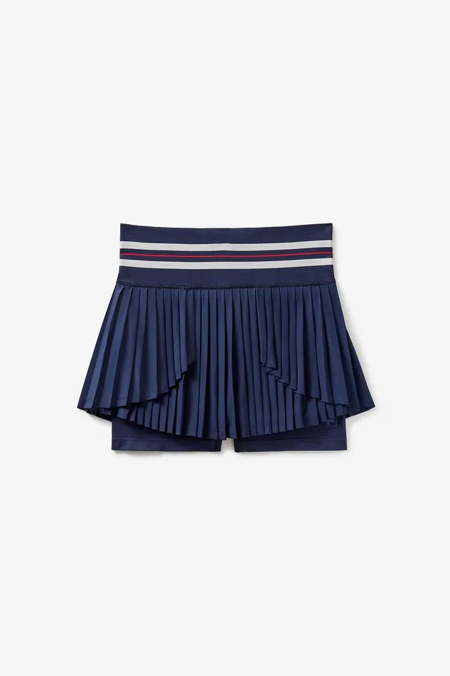 Tennis Women Fila Challenger Pleated Seamless Skort 488 Filanavy Gardenia Filared
